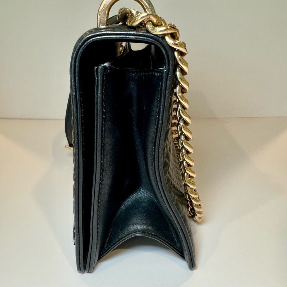 Christian Dior Diorama Medium Flap Bag W Black Embroidered Leather & Chain Strap - Picture 3 of 16